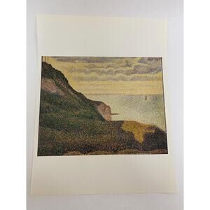 Georges Seurat, Seascape at Port-en-Bessin, Normandy, Print, Book Page, M-03-01